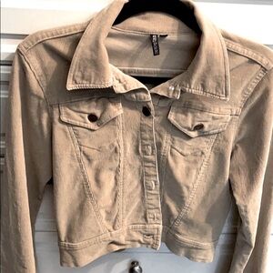 VINTAGE SYRUP CLOTHING 90’s Tan Corduroy jean jacket with bell sleeves
